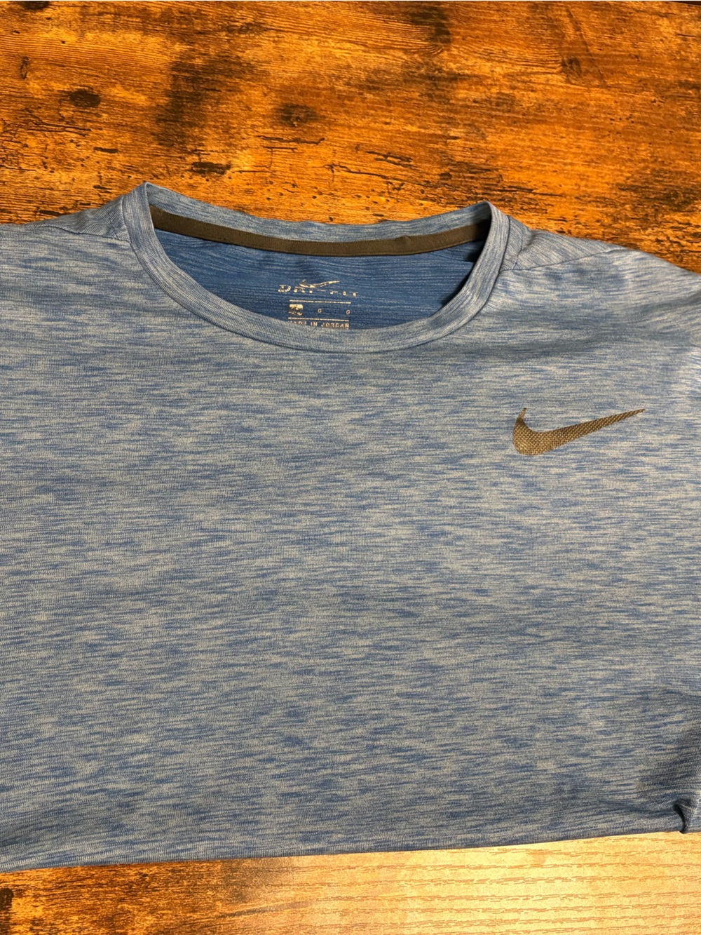 Nike Light Heather Blue Dri-FIT Short Sleeve Tee -Largw
